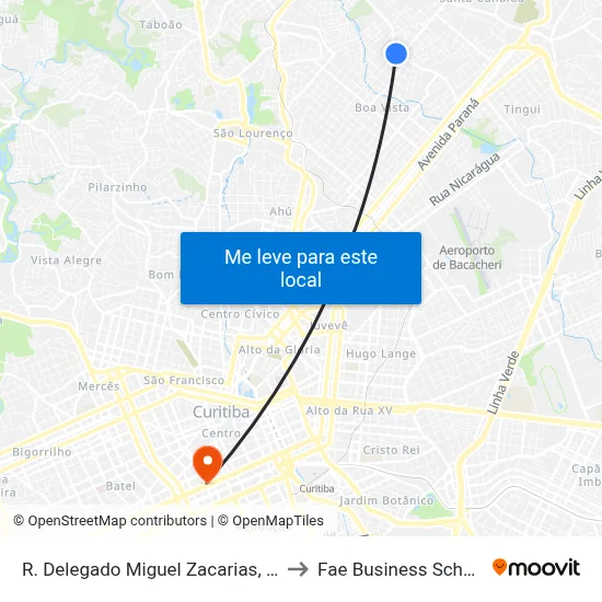 R. Delegado Miguel Zacarias, 60 to Fae Business School map