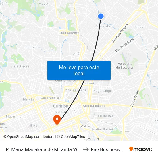 R. Maria Madalena de Miranda Wolfart, 190 to Fae Business School map
