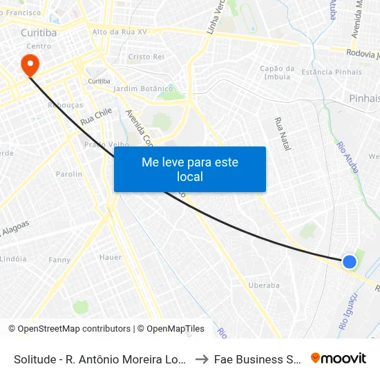 Solitude - R. Antônio Moreira Lopes, 251 to Fae Business School map