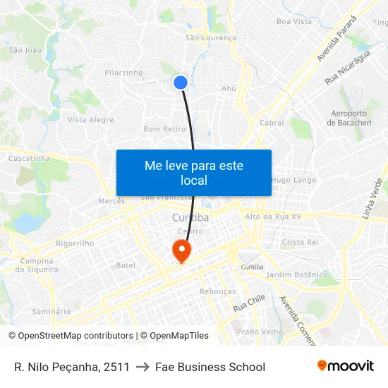 R. Nilo Peçanha, 2511 to Fae Business School map