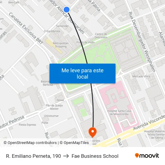 R. Emiliano Perneta, 190 to Fae Business School map
