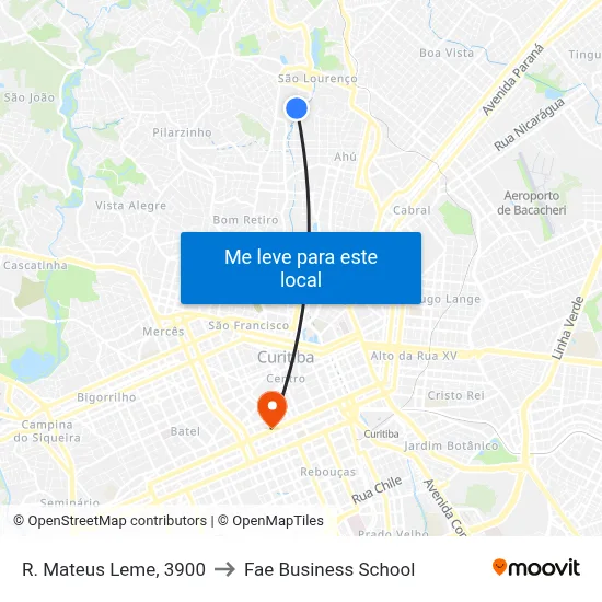 R. Mateus Leme, 3900 to Fae Business School map