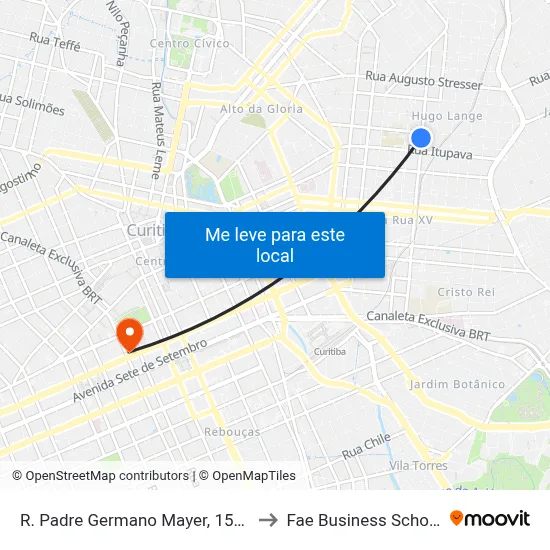 R. Padre Germano Mayer, 1523 to Fae Business School map