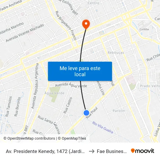 Av. Presidente Kenedy, 1472 (Jardinete Sérgio Fraga) to Fae Business School map