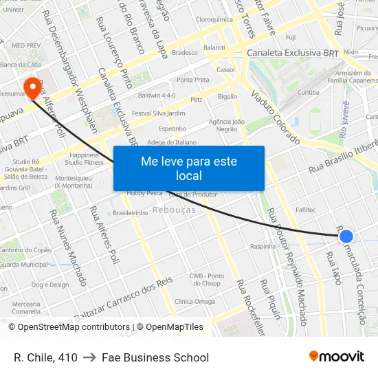 R. Chile, 410 to Fae Business School map