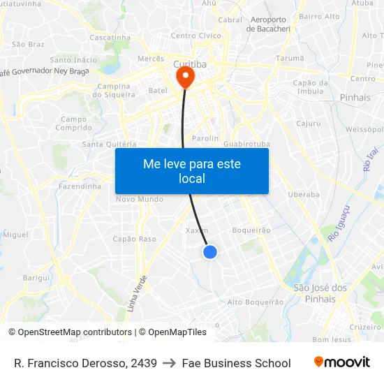 R. Francisco Derosso, 2439 to Fae Business School map
