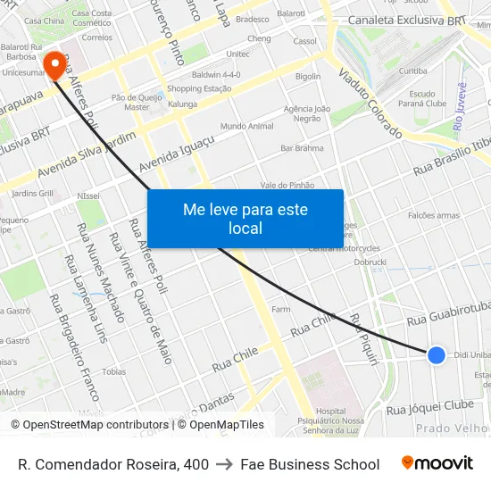 R. Comendador Roseira, 400 to Fae Business School map