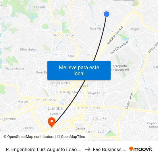 R. Engenheiro Luiz Augusto Leão Fonseca, 199 to Fae Business School map