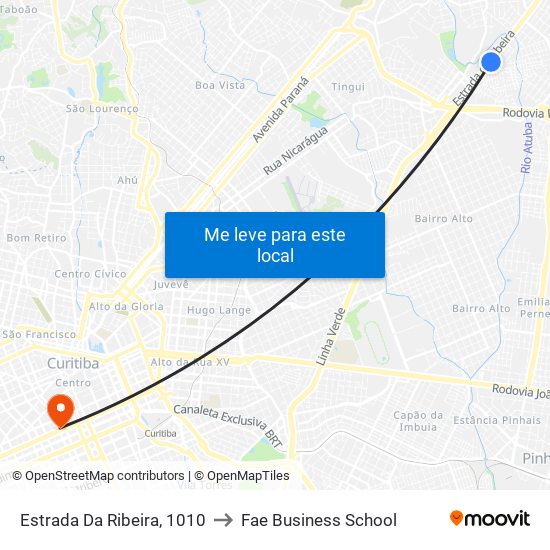 Estrada Da Ribeira, 1010 to Fae Business School map