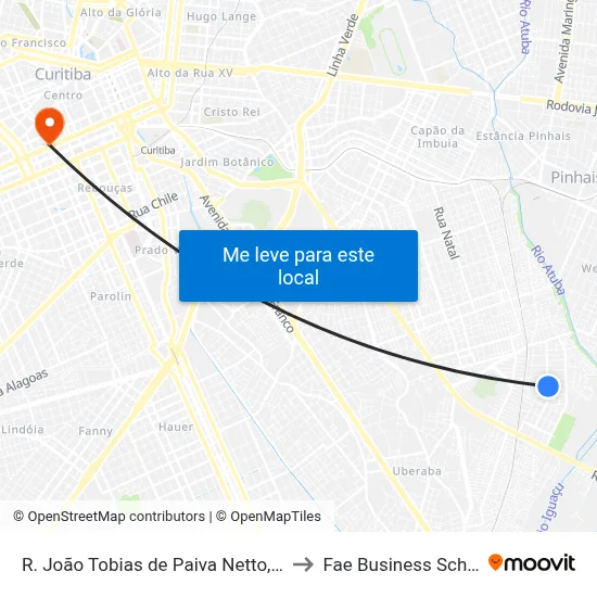 R. João Tobias de Paiva Netto, 886 to Fae Business School map