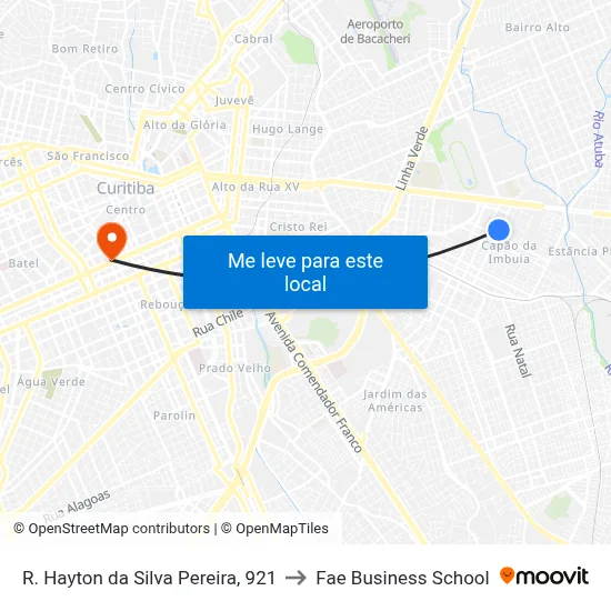 R. Hayton da Silva Pereira, 921 to Fae Business School map