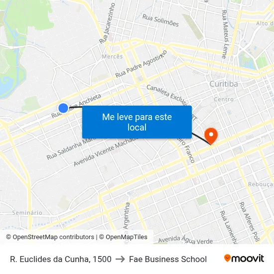 R. Euclides da Cunha, 1500 to Fae Business School map