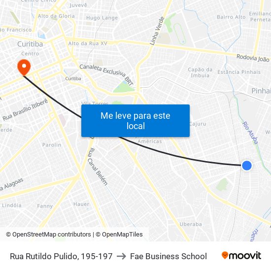 Rua Rutildo Pulido, 195-197 to Fae Business School map