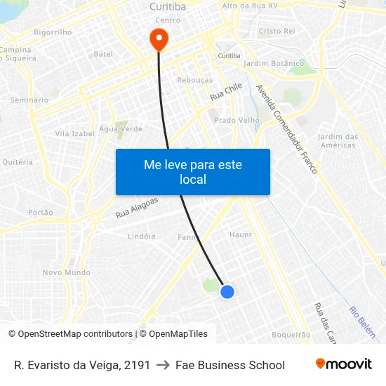 R. Evaristo da Veiga, 2191 to Fae Business School map