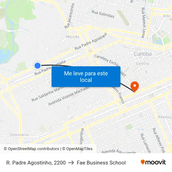 R. Padre Agostinho, 2200 to Fae Business School map