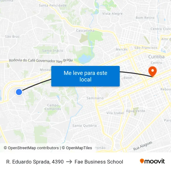 R. Eduardo Sprada, 4390 to Fae Business School map