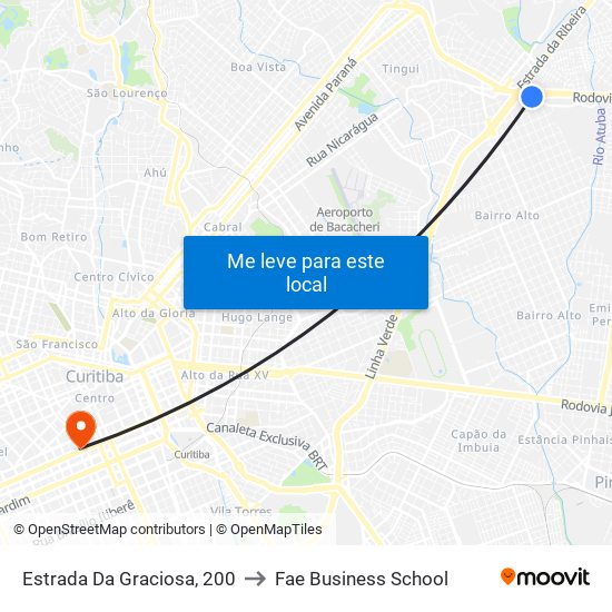 Estrada Da Graciosa, 200 to Fae Business School map