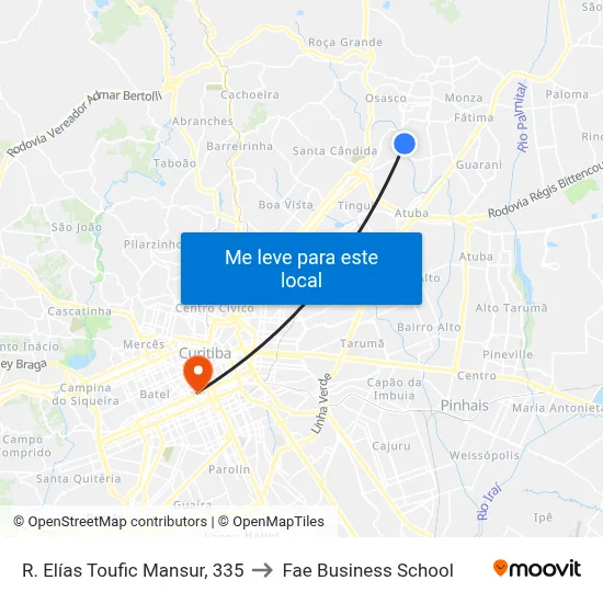 R. Elías Toufic Mansur, 335 to Fae Business School map