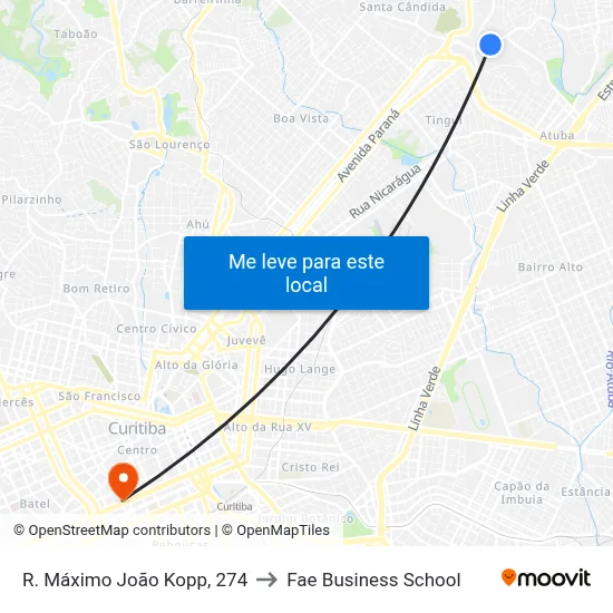 R. Máximo João Kopp, 274 to Fae Business School map