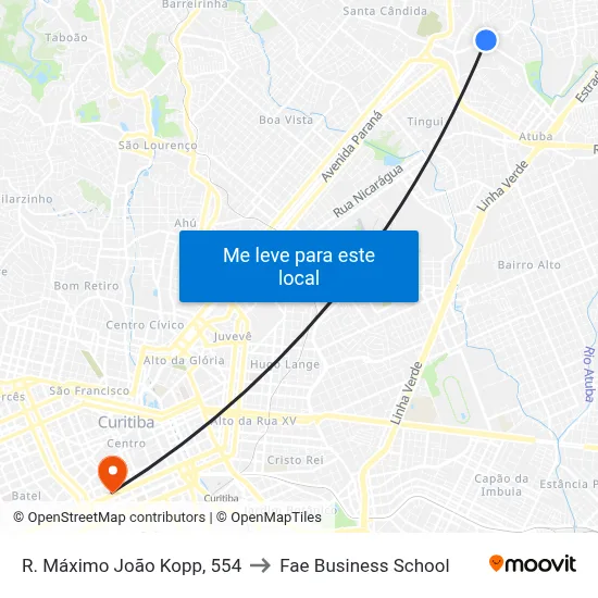 R. Máximo João Kopp, 554 to Fae Business School map