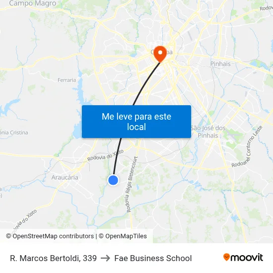 R. Marcos Bertoldi, 339 to Fae Business School map