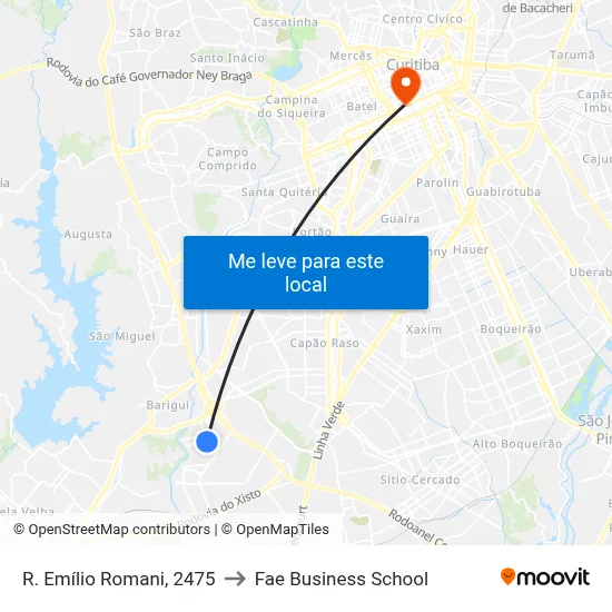 R. Emílio Romani, 2475 to Fae Business School map