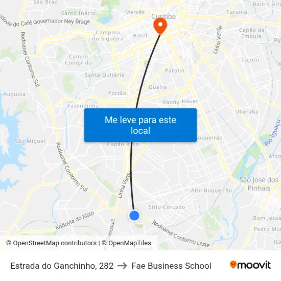 Estrada do Ganchinho, 282 to Fae Business School map