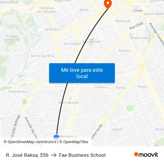 R. José Raksa, 556 to Fae Business School map