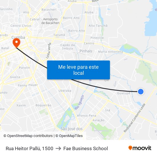 Rua Heitor Pallú, 1500 to Fae Business School map