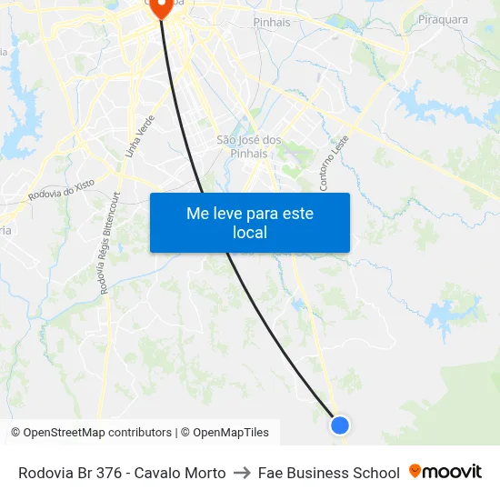Rodovia Br 376 - Cavalo Morto to Fae Business School map