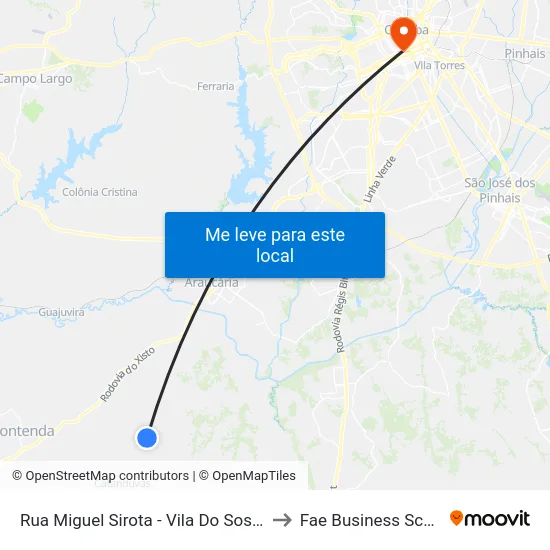 Rua Miguel Sirota - Vila Do Sossego to Fae Business School map