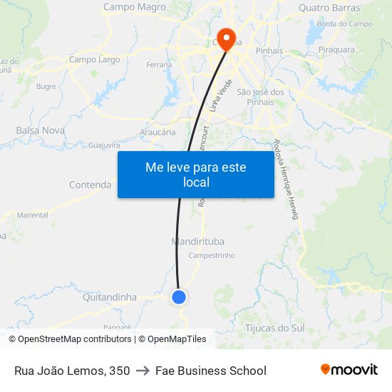Rua João Lemos, 350 to Fae Business School map