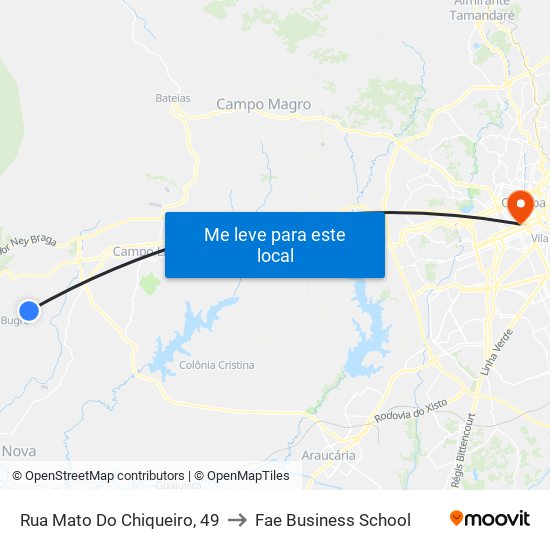 Rua Mato Do Chiqueiro, 49 to Fae Business School map