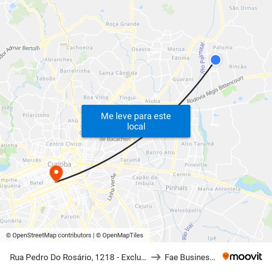 Rua Pedro Do Rosário, 1218 - Exclusivo Madrugueiro to Fae Business School map