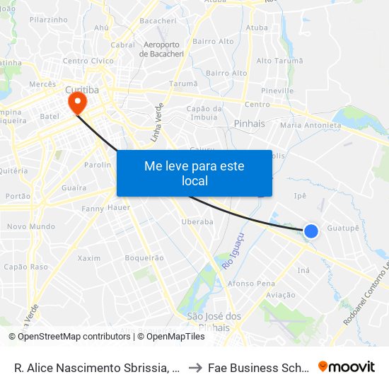 R. Alice Nascimento Sbrissia, 329 to Fae Business School map