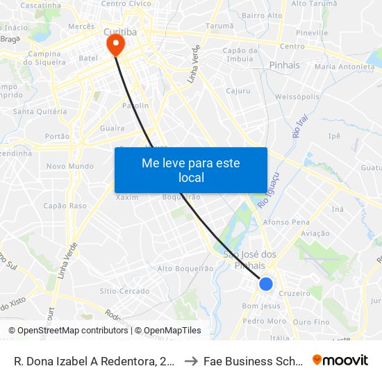 R. Dona Izabel A Redentora, 2005 to Fae Business School map