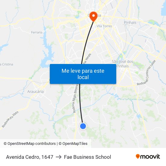 Avenida Cedro, 1647 to Fae Business School map