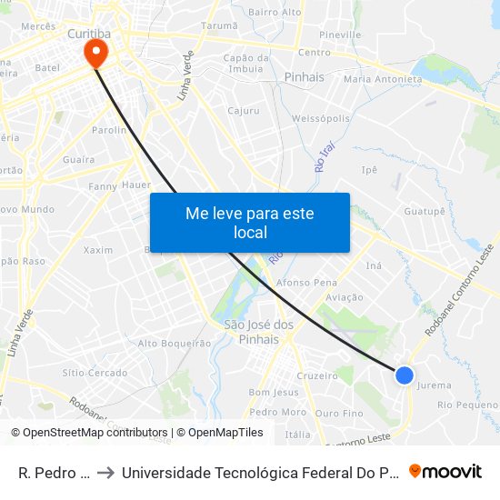 R. Pedro Laska, 265 to Universidade Tecnológica Federal Do Paraná - Campus Curitiba - Sede Centro map