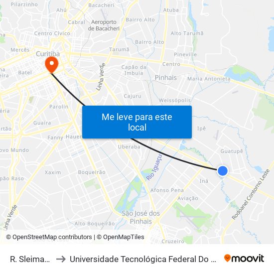 R. Sleiman Fayad, 499 to Universidade Tecnológica Federal Do Paraná - Campus Curitiba - Sede Centro map