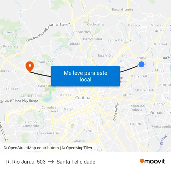 R. Rio Juruá, 503 to Santa Felicidade map