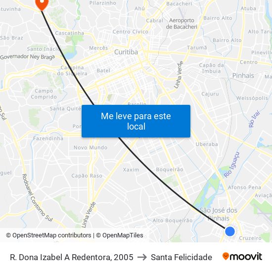 R. Dona Izabel A Redentora, 2005 to Santa Felicidade map