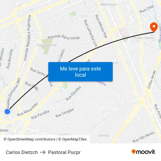 Carlos Dietzch to Pastoral Pucpr map