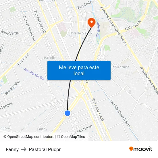 Fanny to Pastoral Pucpr map
