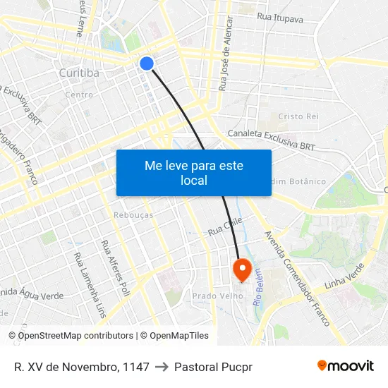 R. XV de Novembro, 1147 to Pastoral Pucpr map