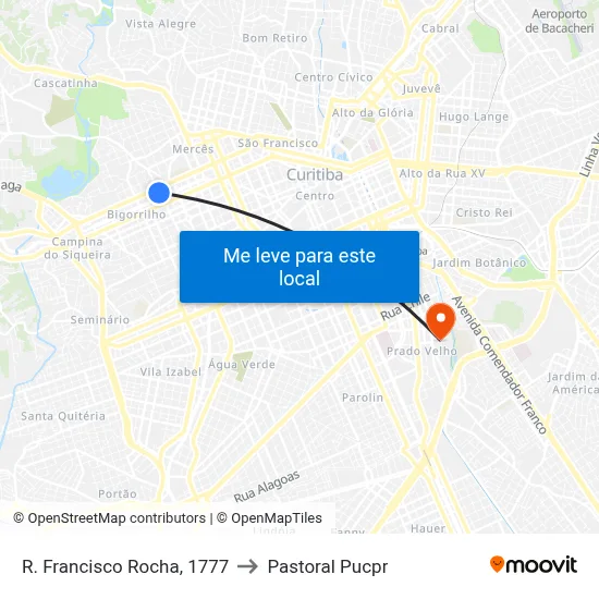 R. Francisco Rocha, 1777 to Pastoral Pucpr map