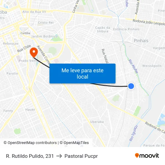 R. Rutildo Pulido, 231 to Pastoral Pucpr map