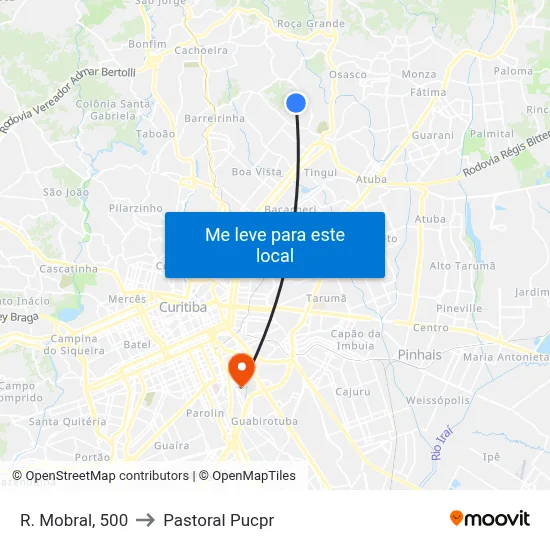 R. Mobral, 500 to Pastoral Pucpr map