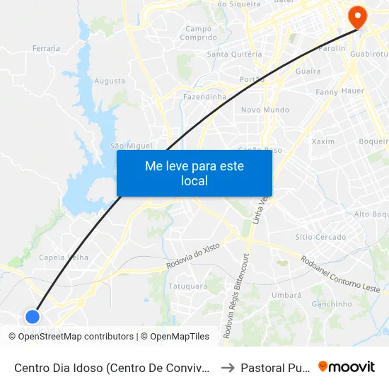 Centro Dia Idoso (Centro De Convivência) to Pastoral Pucpr map