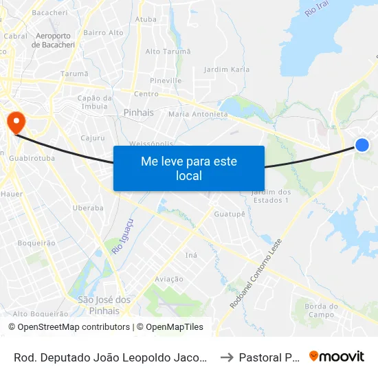 Rod. Deputado João Leopoldo Jacomel, 1884 to Pastoral Pucpr map