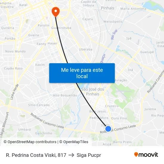 R. Pedrina Costa Viski, 817 to Siga Pucpr map